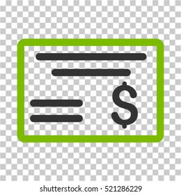 Dollar Cheque icon. Vector pictograph style is a flat symbol, color, chess transparent background. Designed for software and web interface toolbars and menus.