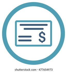 Dollar Cheque Rounded Icon Vector Illustration Stock Vector (royalty 