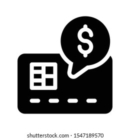 dollar chip vector Glyphs Flat Icon