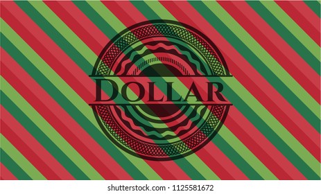 Dollar christmas style badge..