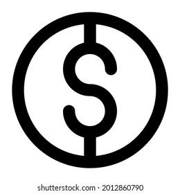 dollar circle pixel perfect icon for food delivery apps and website
