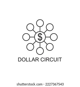 dollar circuit icon , finance icon