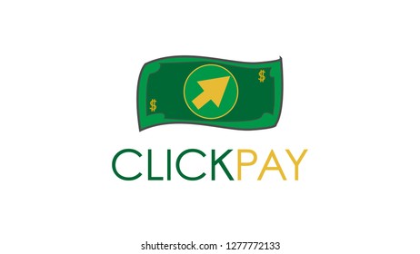 Dollar click cursor payment digital icon logo