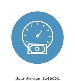 Dollar clock Vector icon which is suitable for commercial work and easily modify or edit it


