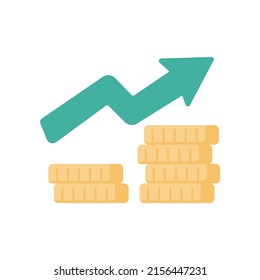 dollar coin and arrow currency exchange concept