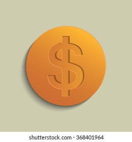 Dollar coin bronze