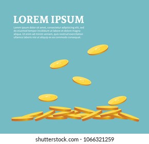 dollar coin. Concept vector illustration Flat style design vector illustration