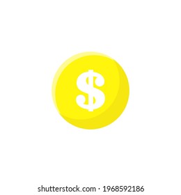 Dollar Coin Conceptual Vector Icon Design eps10