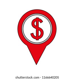 dollar coin currency money pointer location