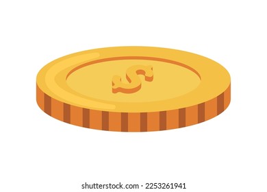Dollarmünzen-Design auf Weiß