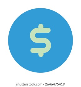 dollar coin duo tone icon editable vektor