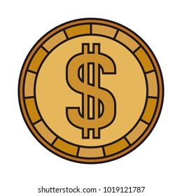 Dollar coin icon
