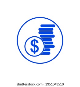 Dollar coin icon
