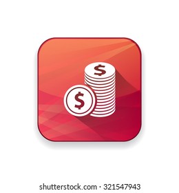 dollar coin  icon