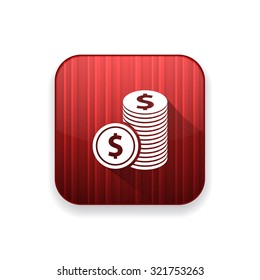 dollar coin  icon