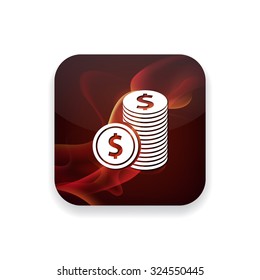 dollar coin  icon