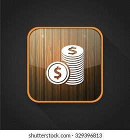 dollar coin  icon