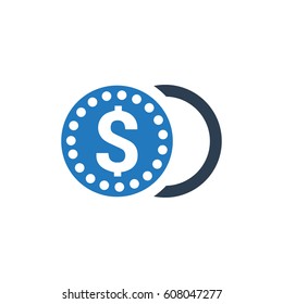 Dollar Coin Icon