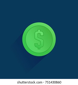 Dollar coin icon