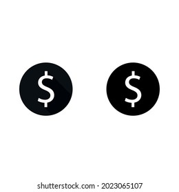 dollar coin icon for apps and web sites