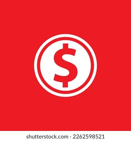 Dollar coin icon, common graphic resources, vector illustration.