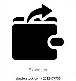 Concepto de ícono de dólar y moneda