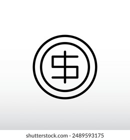 Dollar Coin icon. E-commerce and Sales Concept. Vector illustration