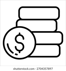 Elemento de ícone de moeda de dólar para design