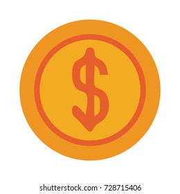 dollar coin icon image 