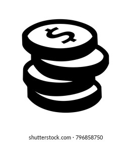 dollar coin icon logo