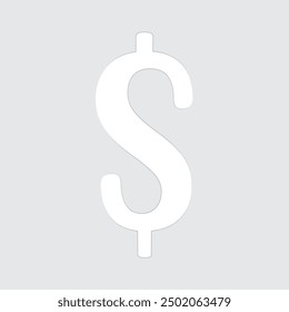 Icono de la moneda del dólar y Vector del icono del dinero. Moneda de dólar aislada sobre fondo blanco.