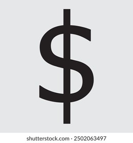Icono de la moneda del dólar y Vector del icono del dinero. Moneda de dólar aislada sobre fondo blanco.
