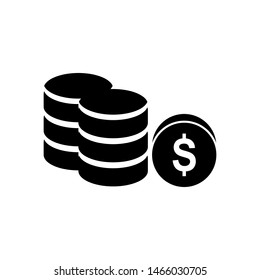 Dollar coin icon vector, eps 10