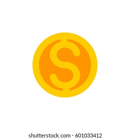 Dollar coin icon vector, filled flat sign, solid colorful pictogram isolated on white. Symbol, logo illustration. Pixel perfect