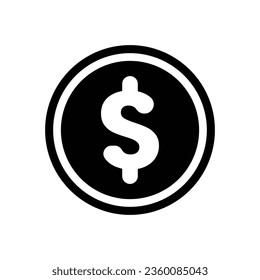 Dollar Coin icon, vector graphics