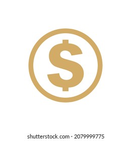 Dollar-Münzsymbol, Vektorgrafik-Zeichen