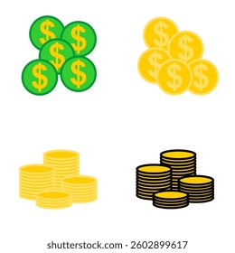 dollar coin icon vector illustration