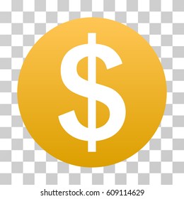 Dollar Coin icon. Vector illustration style is flat iconic symbol with gradients, transparent background. Designed for web and software interfaces.