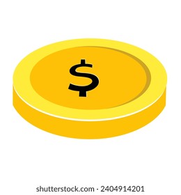 dollar coin icon. vector. ilustration. SHOTLISTbanking