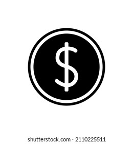 Vector de iconos de la moneda del dólar. Plantilla de logotipo del dólar.