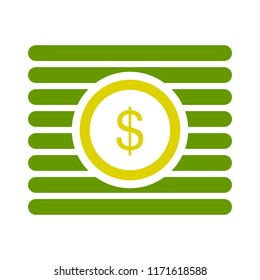 dollar coin icon. vector money - investment symbol