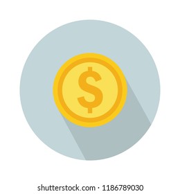 dollar coin icon. vector money - investment symbol