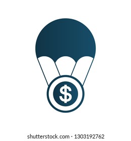 Dollar coin icon.money.finance.vector illustrator