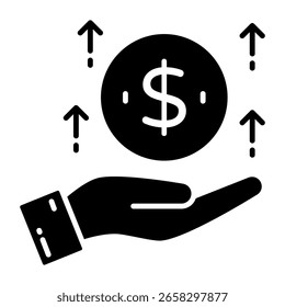 Dollar coin inside hands, concept of money care