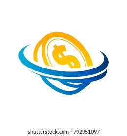 Dollar Coin Logo Icon