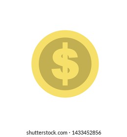 Dollar Coin Logo Vector Illustration