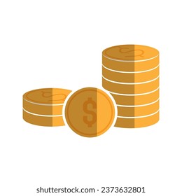 Dollar-Münzgeld-Vektorsymbol