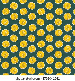 dollar coin pattern vector template  background