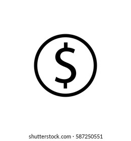 Dollar coin solid icon, finance and business, dollar sign vector graphics, a filled pattern on a white background, eps 10.