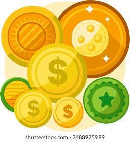 dollar coin symbol icon sign in vector